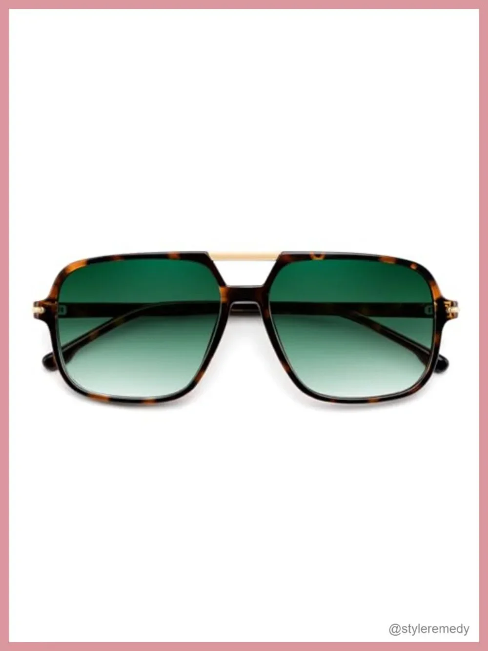 Retro Square Aviator Oversized Sunglasses UV400 Protection Unisex